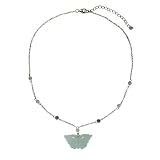 Springtime Jade Butterfly Beaded Necklace in CAREFREE Sterling Silver