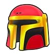 Red Mando Dred Helmet - LEGO Compatible Minifigure Piece