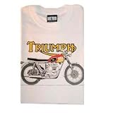 MetroRacing Triumph T120 T-Shirt - Large/White