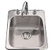Kindred QSL2217/8N/1 Stainless Steel Drop-In Single Basin Drop-In Island Sink QSL2217/8N/1