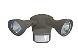 Designers Edge 240 Degree Sensor Twin Head Suer Bright LED Motion Activated Floodlight