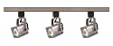 Nuvo Lighting TK347 3-Light 50-Watt MR16 Square Head Track Light Kit, Brushed Nickel