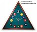 Cherry Triangle Billiard Clock Std Green Mali Felt