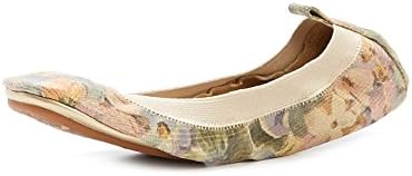 Yosi Samra Woman's Multi-color Floral Leather Ballet Flats Flat Shoes (7)