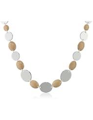 Napier "Double Take" Two-Tone Shiny Textured Collar Necklace, 19"