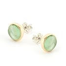 Peridot Green Glass Stud Earrings by Michael Vincent Michaud