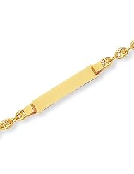 Kids Fancy 14K Gold ID Puffed Mariner Bracelet