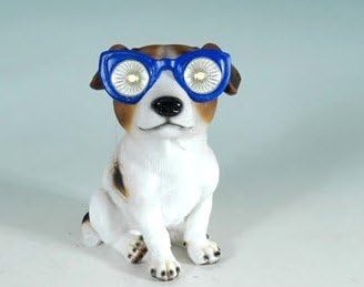 Solar Powered Beagle Lawn Garden Decor Dog Statue Indooor Outdoor