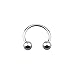 16pcs 18g Ball Spike Horseshoe Ring Lip Tragus Belly Nipple Eyebrow Ring Circular Barbell (16 Pieces 18 Gauge-5/16