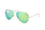 Ray Ban RB3025 Large Aviator Sunglasses - 112/19 Gold (Green Mirror Lens) - 58mm
