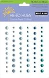 Hero Hues Adhesive Pearls & Gems 60/Pkg - Sea Mixed