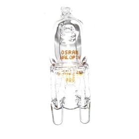 OSRAM Halopin 240v 25w G9 Halogen Capsule Bulb, Used By BOSCH NEFF SIEMENS DELONGHI OCEAN FAGOR For Cooker And Microwave Oven Applications, High Temperature Tolerant, *SEE NOTE