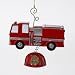 3.25" Red Fire Engine Truck and Hat Christmas Ornament