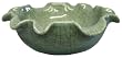 Porcelain bowl with scalloped edge - porcelain, celadon green glaze with crackle finish