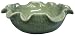 Porcelain bowl with scalloped edge - porcelain, celadon green glaze with crackle finish