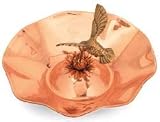 Achla 13 Inch Hummingbird Bird Bath Polished Copper