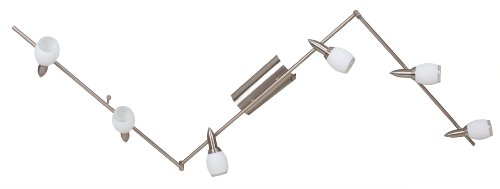 WOFI5 Wofi Deckenleuchte, 6-flammig, L&auml;nge 240 cm, nickel-matt 9301.06.64.0000