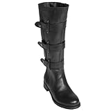 Two Lips Womens Snap Detail Mid-calf Boots