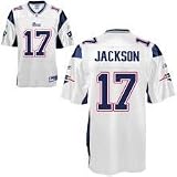 Mens Chad Jackson #17 New England Patriots White NFL Equipment Replica Football Jersey by Reebok (WH(Size=XXXX-LARGE)