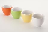 Search : 6 oz Set of 4 Ceramic Tea Cups - Assorted Colors(white/ orange/ yellow/ green)