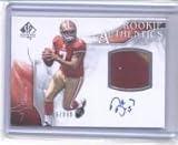 2009 SP Authentic #396 Nate Davis JSY AU/999 RC - 49ers (RC - Rookie Card - Piece of Authentic Jersey/Patch - Autographed Card - Serial #d to 999)(Football Cards)