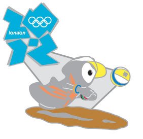 London 2012 Olympics Wenlock Beach Volleyball Pin