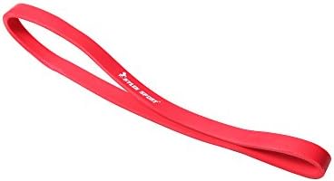 KYLIN SPORT 2ft Short Pull Up Training Yoga Pilates Elastic Loop Resistence Bands 10 to 25 LBS Red for Crossfit Gymnastics Workout