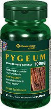 Vitamin World Pygeum Standardized Extract 100 mg, 50 Softgels