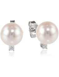 TARA Pearls 14k White Gold Akoya White Pearl Earrings, 8mm