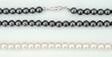 White Faux Pearl Magnetic Necklace