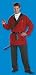 Mens Adult Funny Costume Sophisticated Ladies Man Hot Devil Party Outfit Red Smoking Jacket Costume