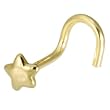 Solid 14KT Yellow Gold STAR Nose Ring