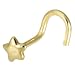 Jewelry : Solid 14KT Yellow Gold STAR Nose Ring