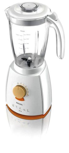 Philips HR2064 - Bol mixeur blender  - blanc avec touches jaunes et m�tallis�es