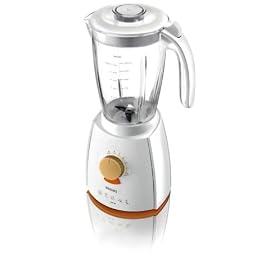 Philips - HR2064 - Bol mixeur blender - 600W - blanc/jaune