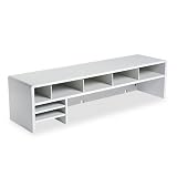 Safco 3676GR Wood low-profile desktop organizer, 47-1/4'w, gray