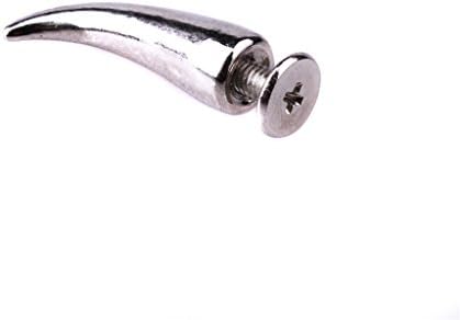 Cat Claw Studs and Spike Metal Screw Back for Leathercraft Leather Hardware Findings-21mm (Silver, 50Pcs)