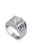 Nickel Free Sterling Silver Round Clear Cubic Zirconia Polished Finished 5mm Mens Band Ring Size 6, 9, 10, 11, 12, 13