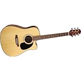 Jasmine by Takamine ES33C Dreadnought Acoustic Electric Guitar, Natural