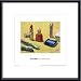 Blue Eye Shadow by Peggi Kroll-Roberts 13.00X13.00 Framed with Black Metal Frame