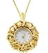 Search : 18kt Over Sterling Silver Genuine Citrine Wreath Watch Pendant