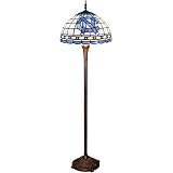 North Carolina Tar Heels NCAA Stained Glass Floor Lamp