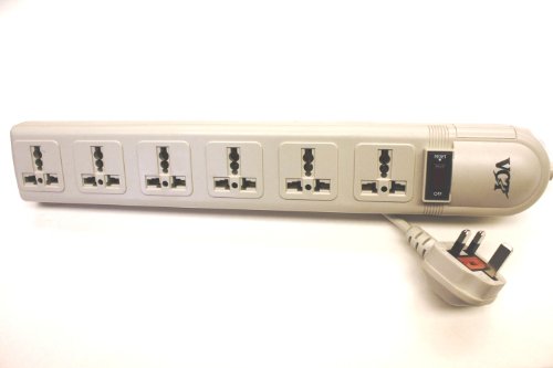 Vct electronics wps-uk 220-volt/240-volt ac 13a universal surge p…