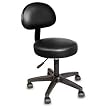 Rolling Stool Deluxe With Removable Backrest Cushion