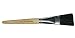 Charles Leonard Inc. Flat Easel Stubby Brushes, 1 Inch, Natural Handles and Black Bristles, 1 Dozen (73199)