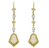 Kite/Round/Princess Diamond Dangle Earrings 1.23cttw