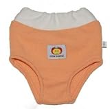 Little Beetle Organic Wool HIGH RISE Underwear - Size 1 Natural (Undyed) / Jitterbug Red Waist