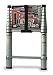 Industrial Grade 2KFF8 Telescoping Ladder, 10 1/2 Ft, Aluminum