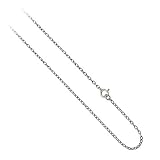 Black Rhodium Overlay Sterling Silver 1mm Rolo Chain Necklace 14