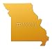 Wallmonkeys Peel and Stick Wall Decals - Missouri (usa) Map Filled with Orange Gradient - Removable 